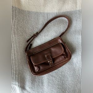 Small brown shoulder bag
